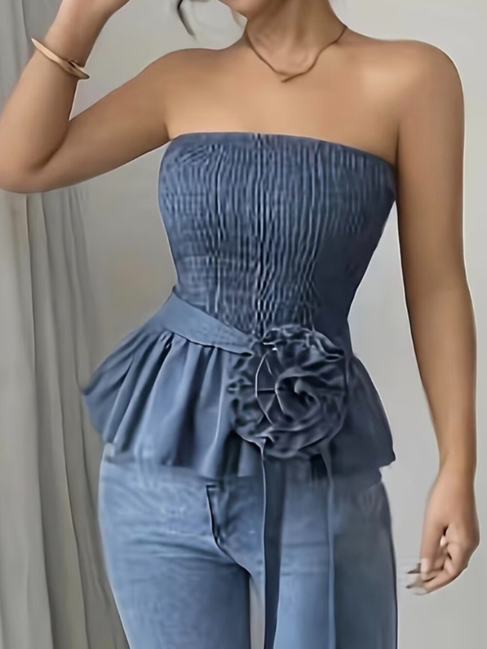 Sexy Off-The-Shoulder Backless Solid Color Versatile Hot Temperament Fashion - Picture 4 of 5